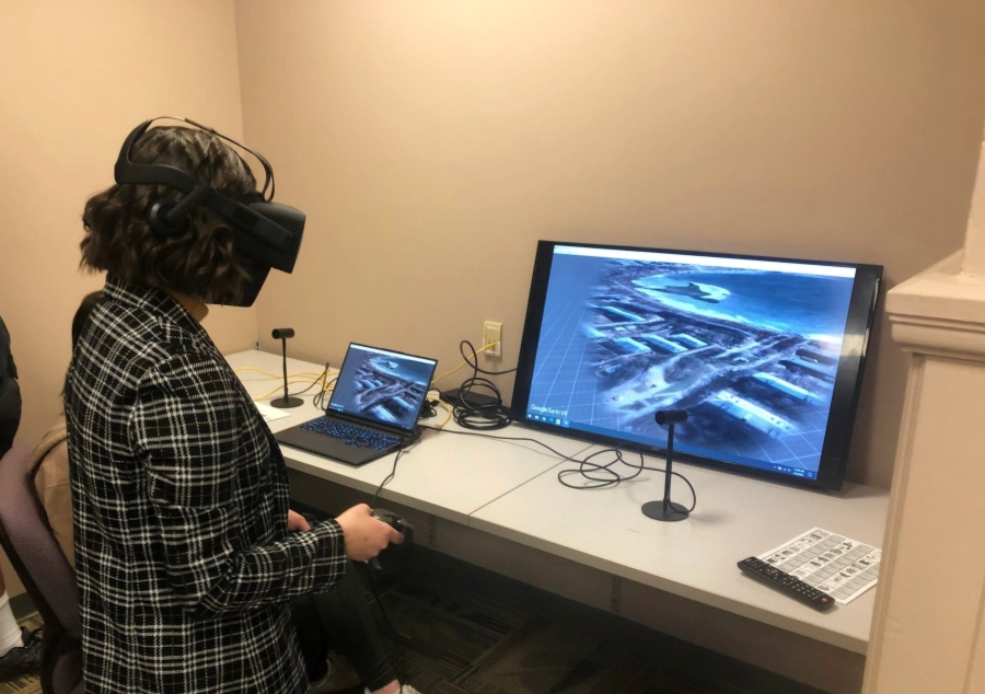 Person using a VR headset