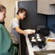 Students cooking