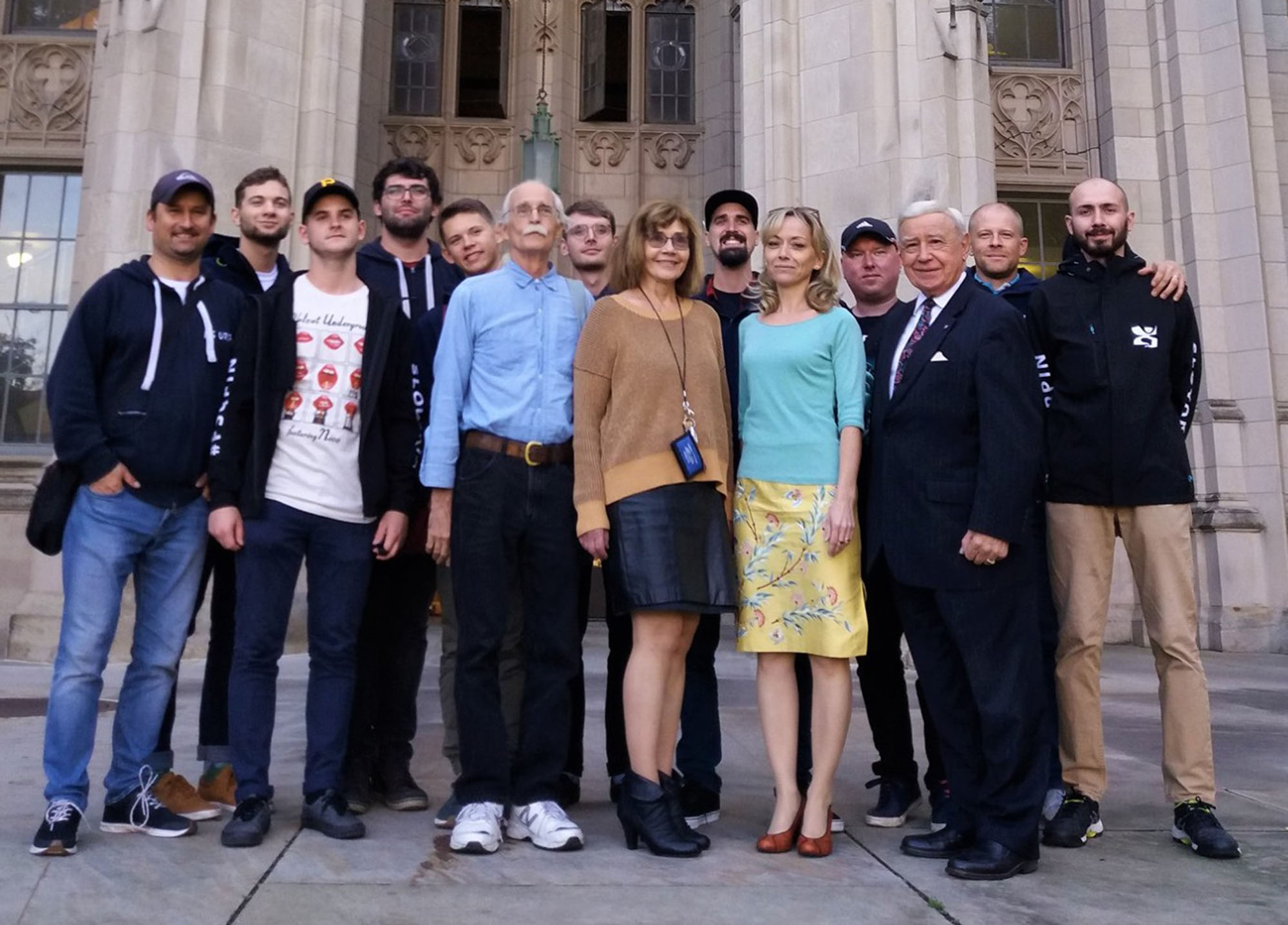 Group photo of Slavic students and professors