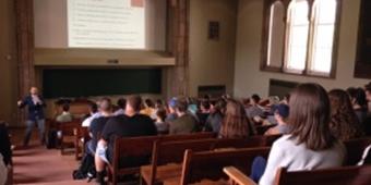 Students sitting in a lecture hall